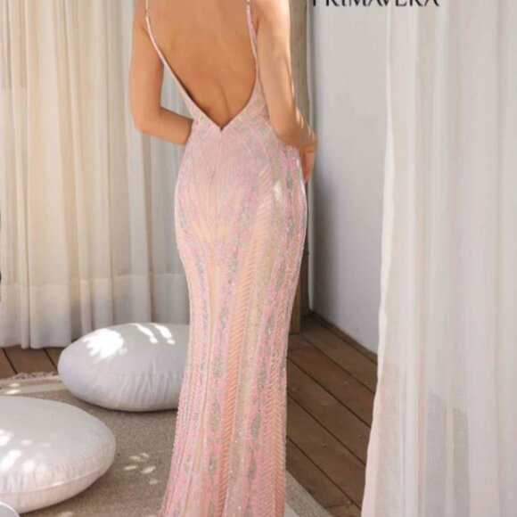 Primavera Couture Beaded Prom Gown - Picture 2 of 3
